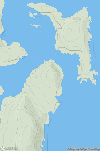 Thumbnail image for Cnoc a' Charnain showing contour plot for surrounding peak