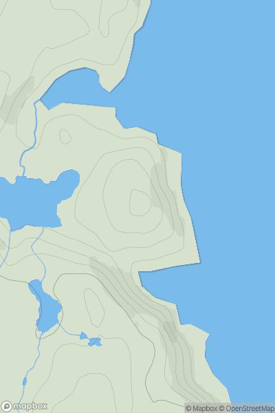 Thumbnail image for Cnoc Bhuaile Bhig showing contour plot for surrounding peak