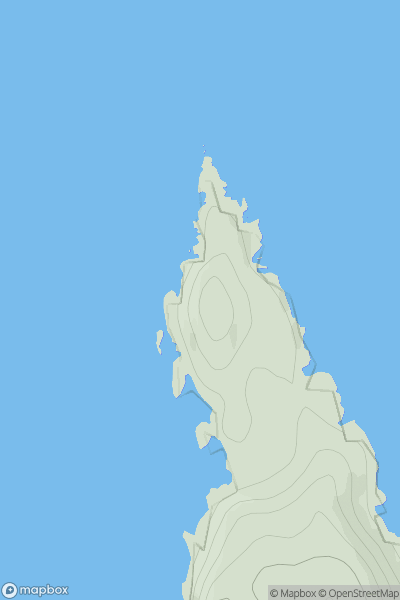 Thumbnail image for Cnoc Rubha Rollanais showing contour plot for surrounding peak