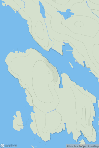 Thumbnail image for Eilean Stocanais showing contour plot for surrounding peak