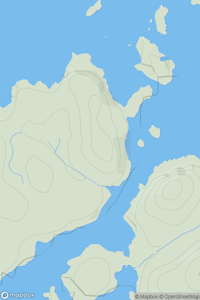 Thumbnail image for Cnoc a' Loch na Muilne showing contour plot for surrounding peak