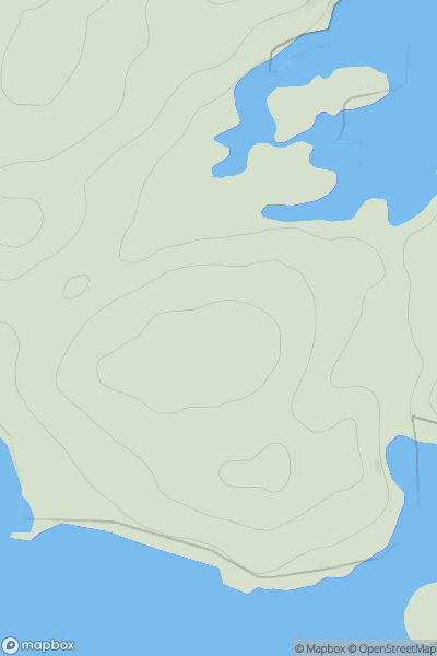 Thumbnail image for Druim nam Bacan showing contour plot for surrounding peak