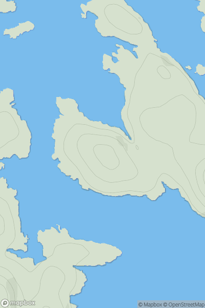 Thumbnail image for Rubha nan Sruthan showing contour plot for surrounding peak