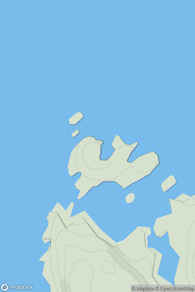 Thumbnail image for Pabaigh Beag showing contour plot for surrounding peak
