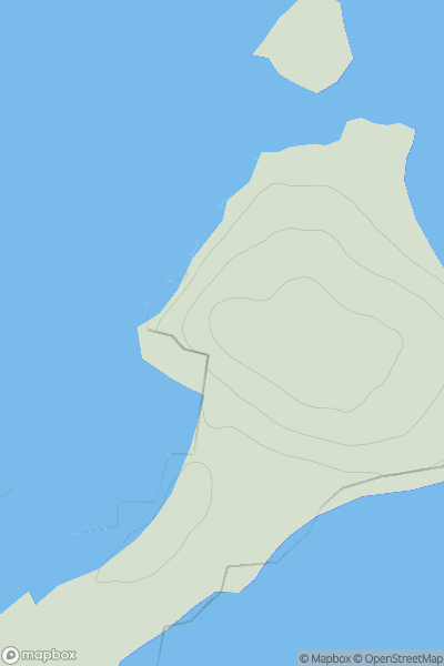 Thumbnail image for Aird a' Mhorain showing contour plot for surrounding peak