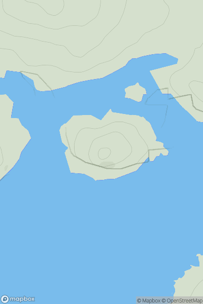 Thumbnail image for Eilean Mor Lacasaidh showing contour plot for surrounding peak