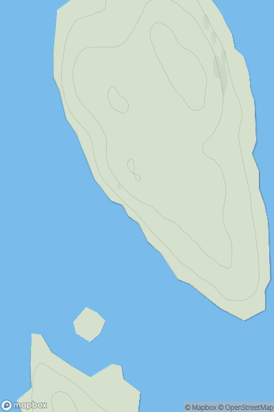 Thumbnail image for Cnoc Gasamail (Eilean Chearstaigh) showing contour plot for surrounding peak