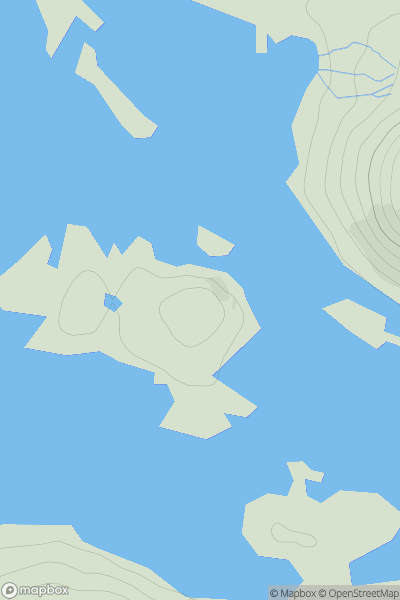 Thumbnail image for Eilean Leathann showing contour plot for surrounding peak