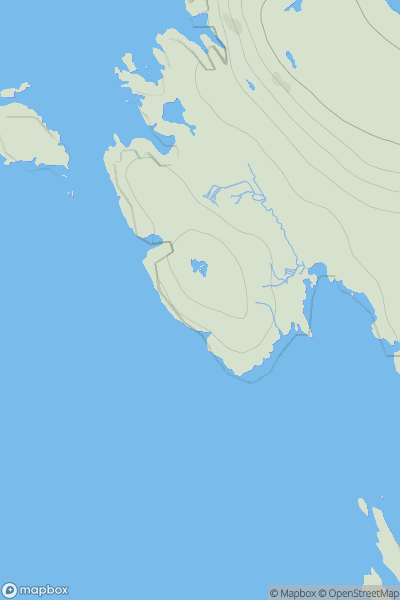 Thumbnail image for Sidhean an Toa showing contour plot for surrounding peak