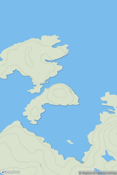 Thumbnail image for Siolaigh Beag showing contour plot for surrounding peak