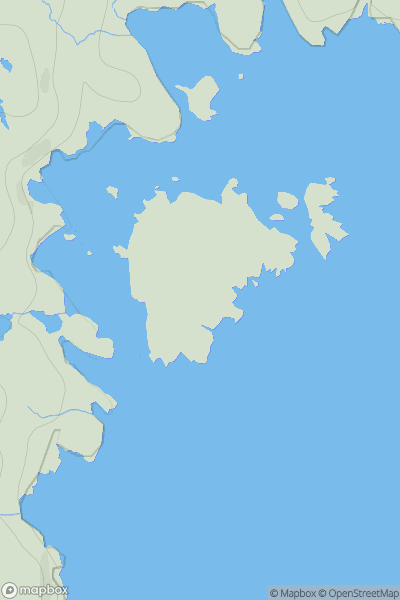 Thumbnail image for Eilean Lingreabhaigh showing contour plot for surrounding peak
