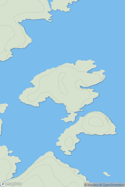 Thumbnail image for Siolaigh Mor showing contour plot for surrounding peak