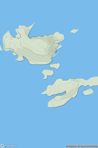 Thumbnail image for Lamh an Sgeire Moire showing contour plot for surrounding peak