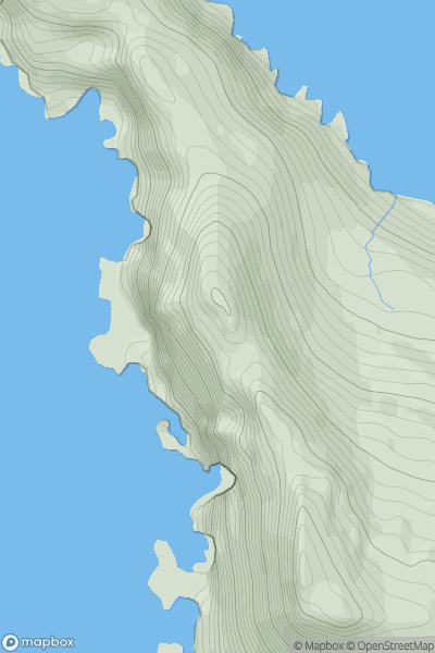 Thumbnail image for Mullach Bi North Top showing contour plot for surrounding peak