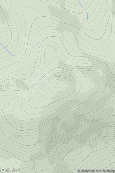 Thumbnail image for Sgurr na Coinnich showing contour plot for surrounding peak