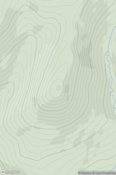 Thumbnail image for Ben Thrush showing contour plot for surrounding peak