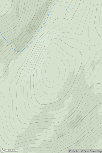 Thumbnail image for Hillfoot Hill showing contour plot for surrounding peak