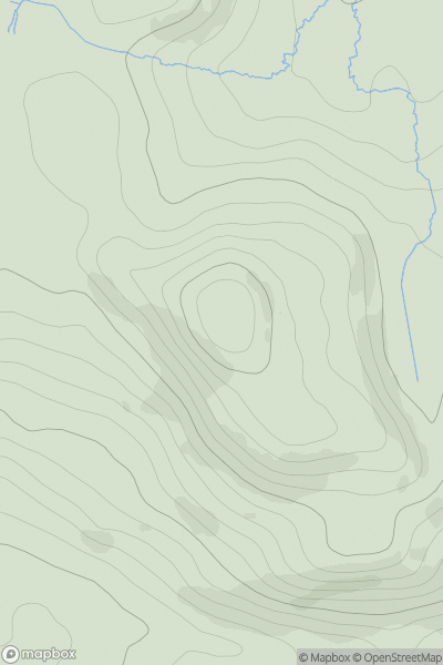 Thumbnail image for Auchterhouse Hill showing contour plot for surrounding peak