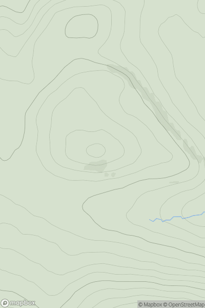 Thumbnail image for Ben Clach North Top showing contour plot for surrounding peak