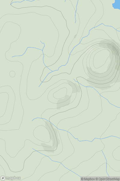 Thumbnail image for Middle Duncolm showing contour plot for surrounding peak