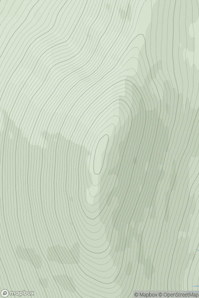 Thumbnail image for Beinn na Cro (Ben na Cro) showing contour plot for surrounding peak