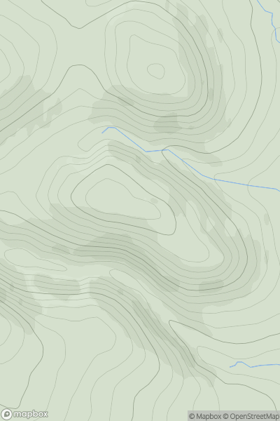 Thumbnail image for Braughty Hill showing contour plot for surrounding peak