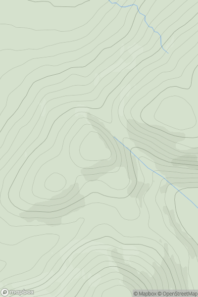 Thumbnail image for Buttergask Hill showing contour plot for surrounding peak