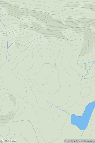 Thumbnail image for Glenearn Hill showing contour plot for surrounding peak