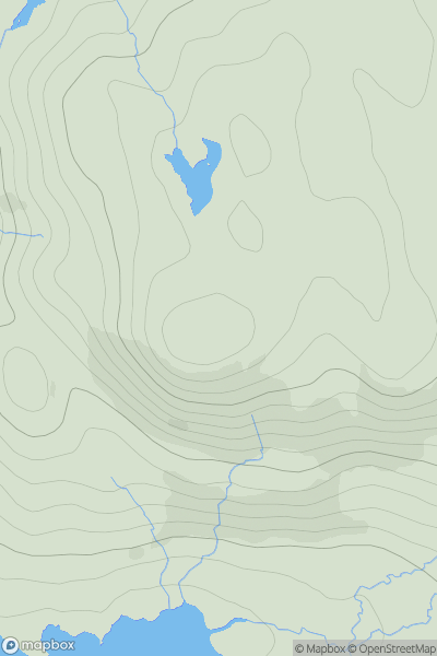 Thumbnail image for Sgurr na h-Iolaire showing contour plot for surrounding peak