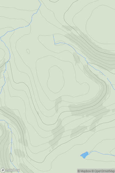 Thumbnail image for Kinnaird Hill showing contour plot for surrounding peak