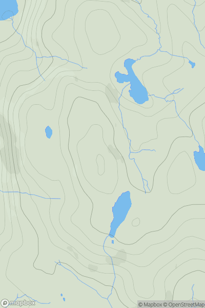 Thumbnail image for Sgurr nan Caorach (old GR) showing contour plot for surrounding peak