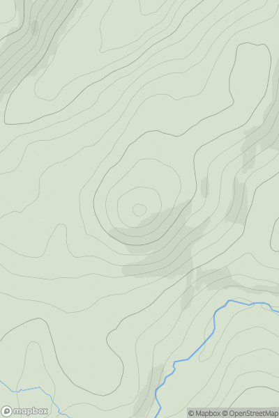 Thumbnail image for Pottie Hill showing contour plot for surrounding peak
