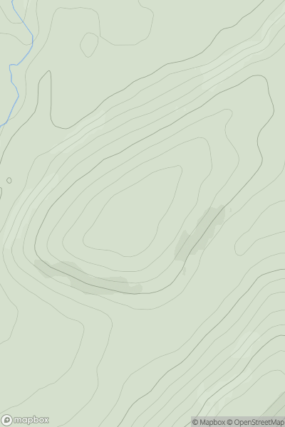 Thumbnail image for Crams Hill showing contour plot for surrounding peak