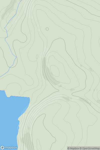 Thumbnail image for Middlethird Hill showing contour plot for surrounding peak