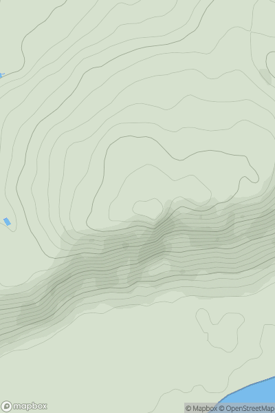 Thumbnail image for Kinnoull Hill showing contour plot for surrounding peak