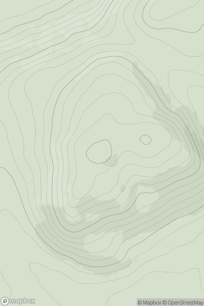 Thumbnail image for Glenduckie Hill showing contour plot for surrounding peak