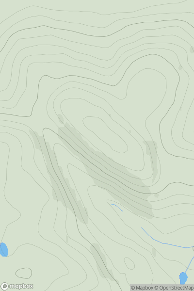 Thumbnail image for Balmeadow Hill showing contour plot for surrounding peak