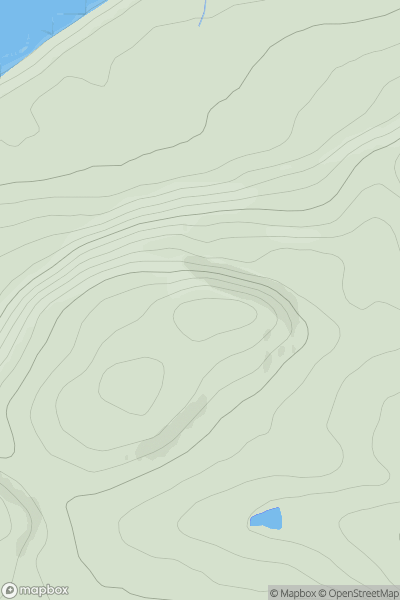 Thumbnail image for Coultra Hill showing contour plot for surrounding peak