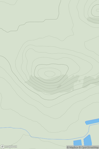 Thumbnail image for Myrecairnie Hill showing contour plot for surrounding peak