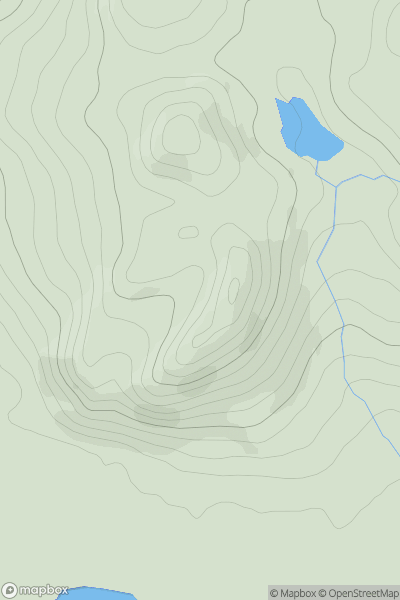 Thumbnail image for Dumbuck Hill showing contour plot for surrounding peak