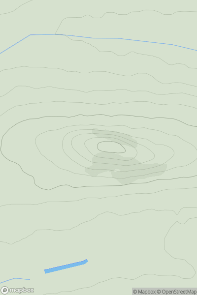 Thumbnail image for Foodie Hill showing contour plot for surrounding peak