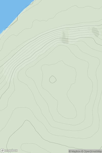 Thumbnail image for Higham Hill showing contour plot for surrounding peak