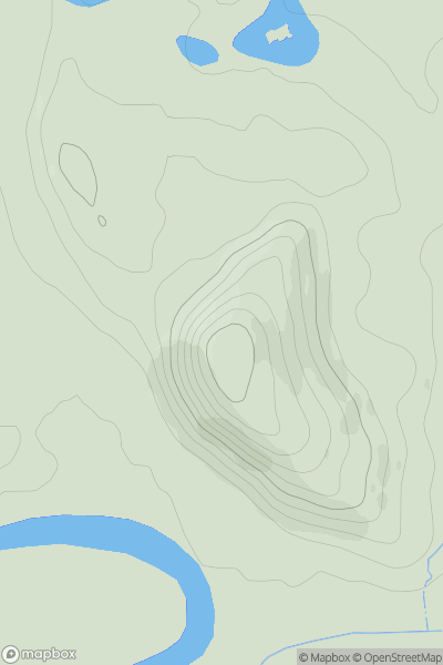 Thumbnail image for Abbey Craig showing contour plot for surrounding peak