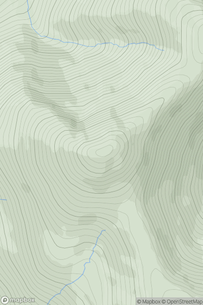Thumbnail image for Cruachan Dearg showing contour plot for surrounding peak