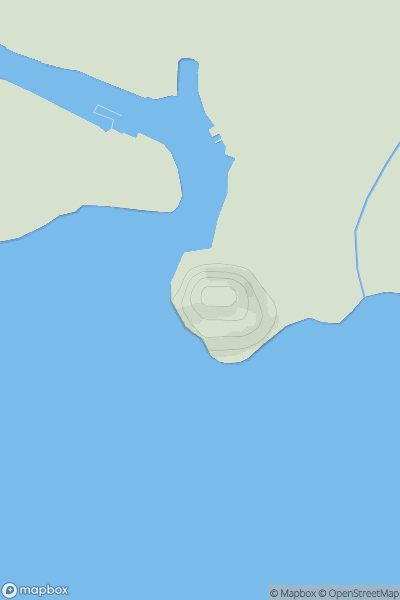 Thumbnail image for Dumbarton Castle showing contour plot for surrounding peak