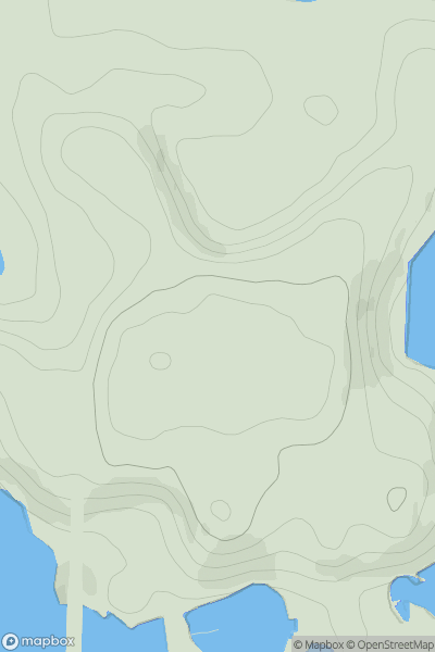 Thumbnail image for Ferry Hills showing contour plot for surrounding peak