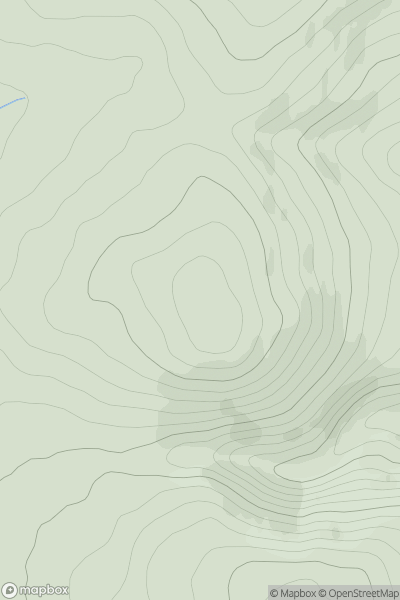 Thumbnail image for Mosshope Fell showing contour plot for surrounding peak