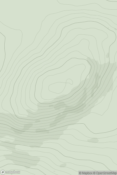 Thumbnail image for Corsencon Hill showing contour plot for surrounding peak