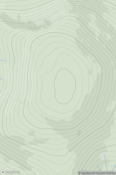 Thumbnail image for Coirc Bheinn showing contour plot for surrounding peak