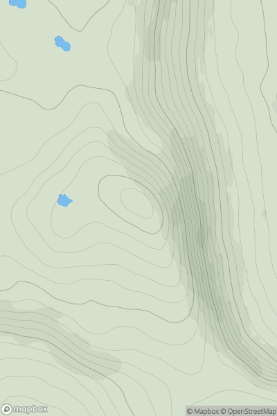 Thumbnail image for Beinn na Sreine showing contour plot for surrounding peak